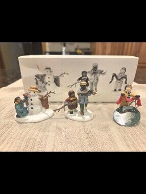 Vintage Department 56 Playing In The Snow Village Collection